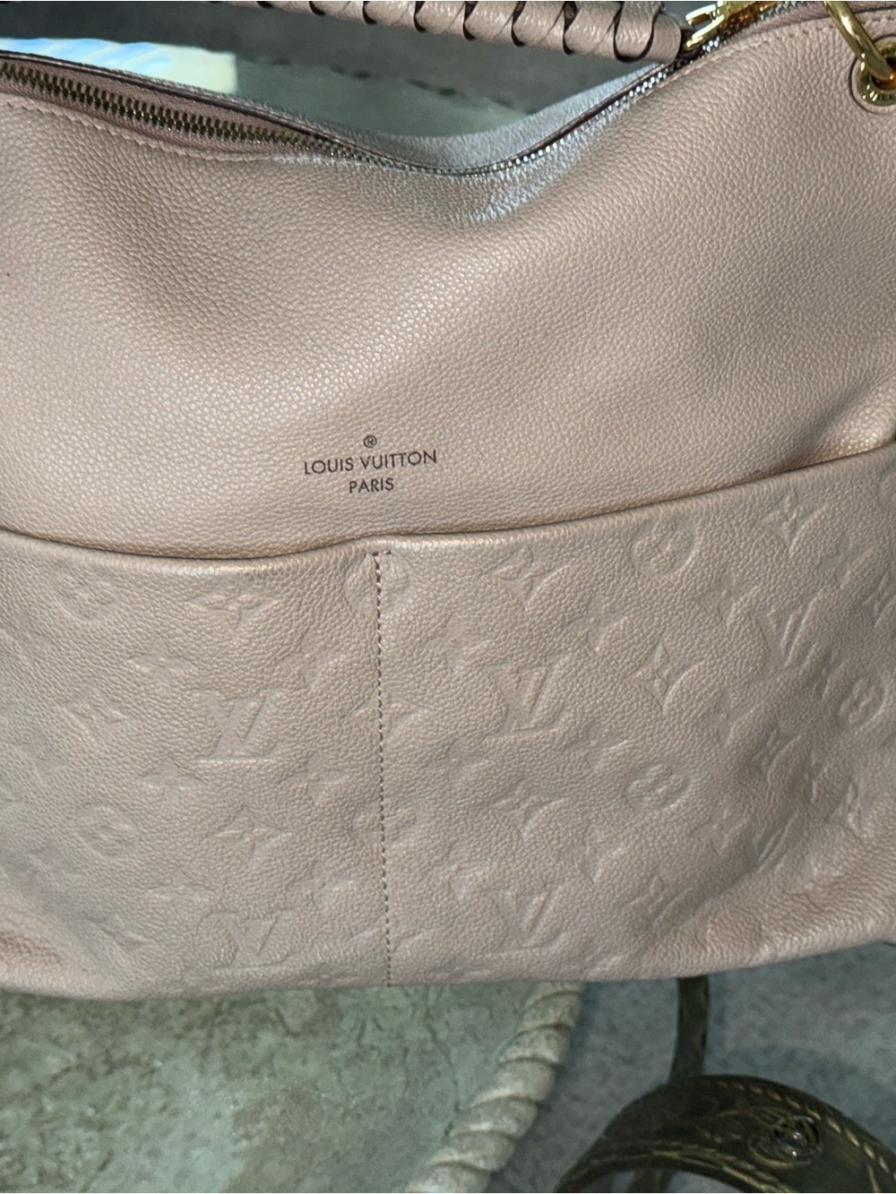 Louis Vuitton Women's Monogram Leather Shoulder Bag in Blush Pink